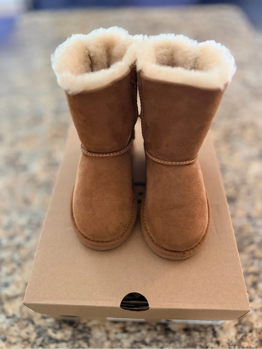 New - In Box - UGG Bailey Bow Boot - Chestnut - Toddler Size 10